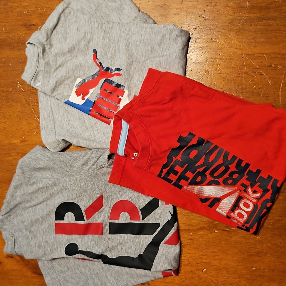 Set Of 3 - Jordan, Reebok, and Puma Boys T-Shirts.  Size 8(M)